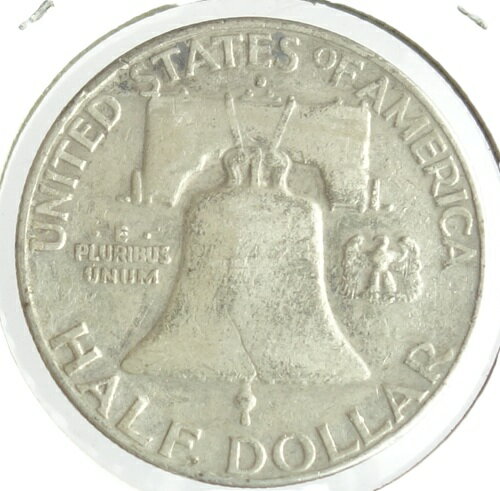 紅林コインのアメリカ　ベンジャミン・フランクリン　50セント銀貨　1957年（D）｜アングル2