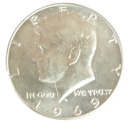 アメリカ　ケネディ　50セント銀貨　1969年（D）
