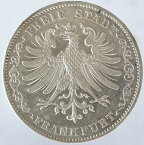 ドイツ　フランクフルト・アム・マイン 2THALER銀貨（3-1/2 GULDEN）1842年　未使用