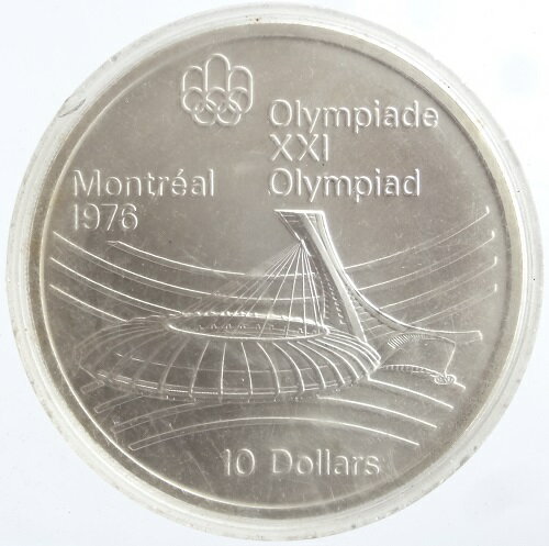 カナダモントリオール五輪1976 7次 10ドル銀貨 1976年未使用