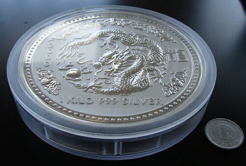 【楽天市場】【大型銀貨】オーストラリア龍・ドラゴン 30ドル銀貨 1kg2000年：紅林コイン
