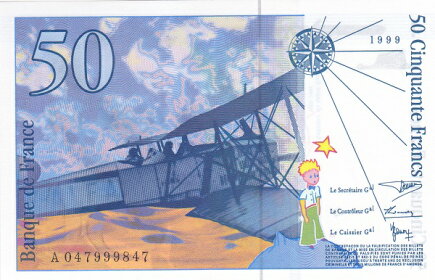 楽天市場 フランス サン テグジュペリ 星の王子さま 50フラン紙幣 1999年 未使用 紅林コイン 楽天市場 フランス サン テグジュペリ 星の王子さま 50フラン紙幣 1999年 未使用 紅林コイン