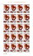 【切手シート】アマチュア無線50年　初期のスピーカーと電けん　20面シート　昭和52年（1977）