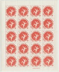 【切手シート】【第3次】東京オリンピック募金　東京大会フェンシング　5円20面シート　昭和37年（1962）