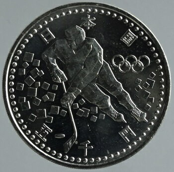 【送料無料】平成9年(1997)長野冬季五輪 1次 アイスホッケー 5000円銀貨 未使用