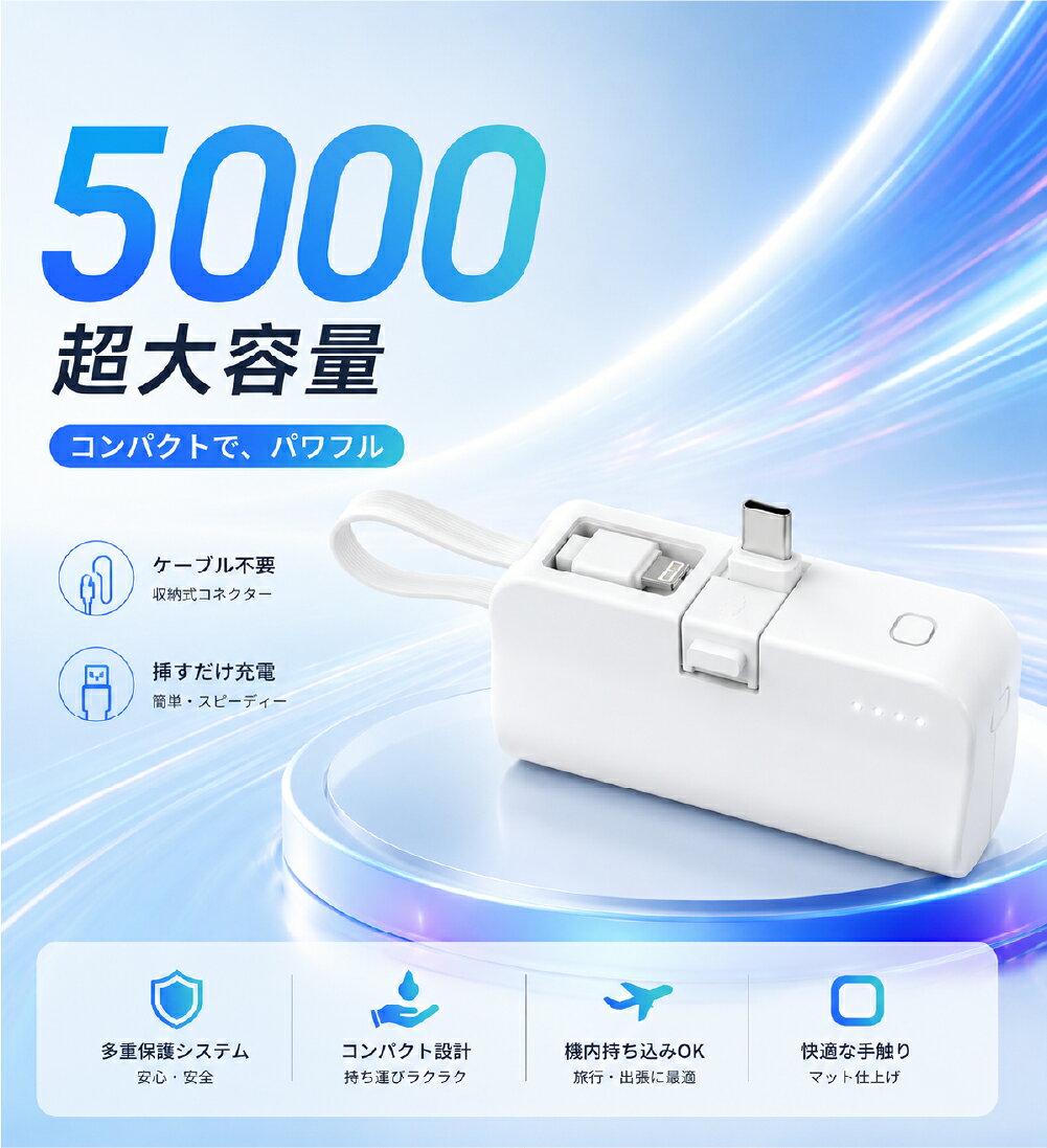 【赤字覚悟！無くなり次第終了！】モバイルバッテリー 大容量 20000mAh 軽量 PD対応 小型 3台同時充電 LED残量表示 Type-C iPhone Android 対応 スマホ充電器 コンパクト 薄型 旅行 出張 アウトドア キャンプ 停電 防災 送料無料 kures-store-10000296 ACLUO楽天市場店 サンプル画像2