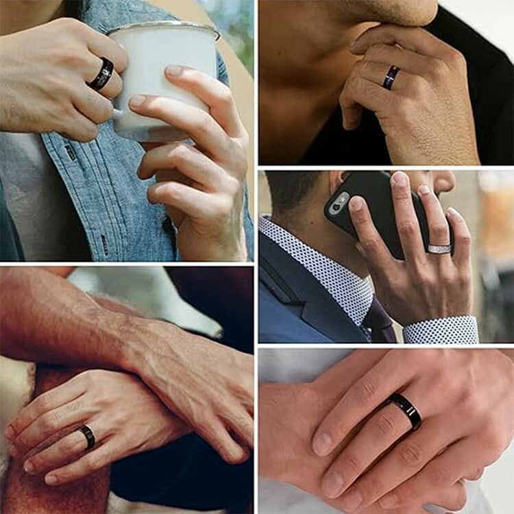 ペアリング リング 16点セット ストレス解消 ステンレス 金属アレルギー対応 メン...