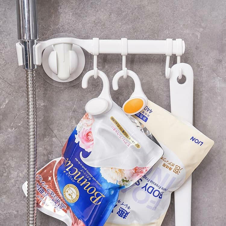 3点セット 詰め替えそのまま ボディーソープ コンディショナー MINI ディスペンサー リンス シャンプー ミニ 詰め替え ホルダー 不要 詰め替えボトル ポンプ ディスペンサー お風呂 収納 バス用品 ぶら下げ ディスペンサー フック 吊るす収納 便利グッズ kuresonstore-10002243 クレソン サンプル画像3