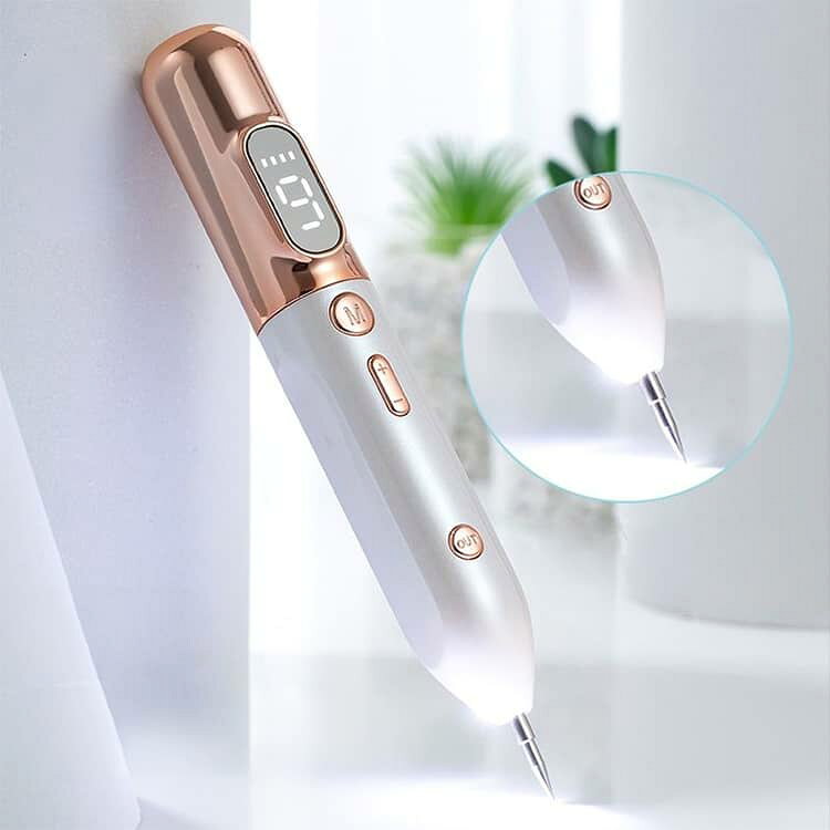 クレソンの美顔器 美顔ペン USB充電式ン 9段階レベル レーザーペン LED表示 痛みがなく 手軽に除去 超軽量 持ち運び便利 携帯便利 持ちやすい ワイヤレス美顔器 簡単操作 自宅美顔 美肌 自宅 男女兼用 家庭用 毛穴ケア シミ ほくろ いぼ イボ 入れ墨｜アングル2