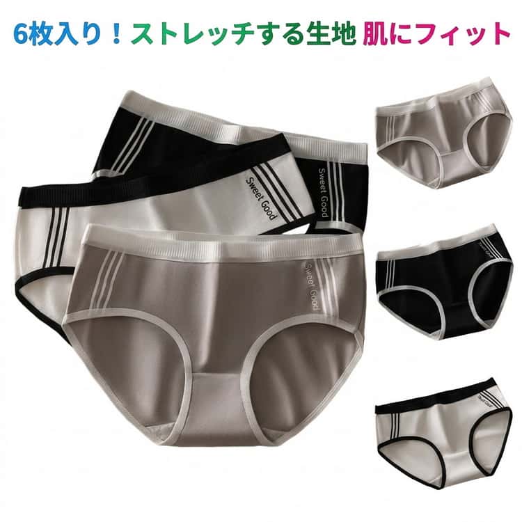 6枚入 下着 スダンダードショーツ 普段使い レディース 6枚入 ガールズ パンツ 可愛い ショーツ 抗菌 防臭 吸水 ストレッチ 肌に優しい パンティー オールシーズン ノーマル 通気性 中学生