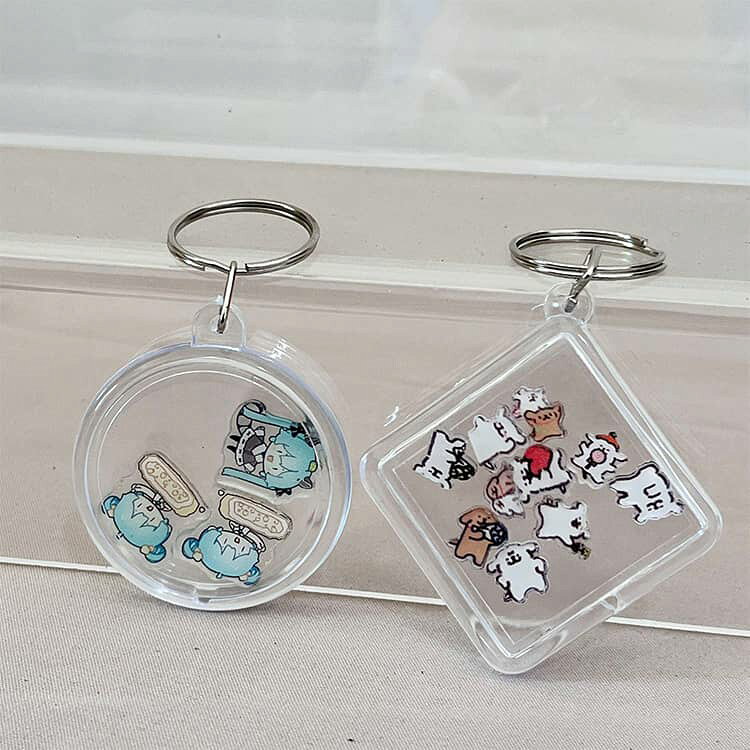キーホルダー シャカシャカ キーホルダー チャーム 推し活 メンカラ 可愛い 5個セ...