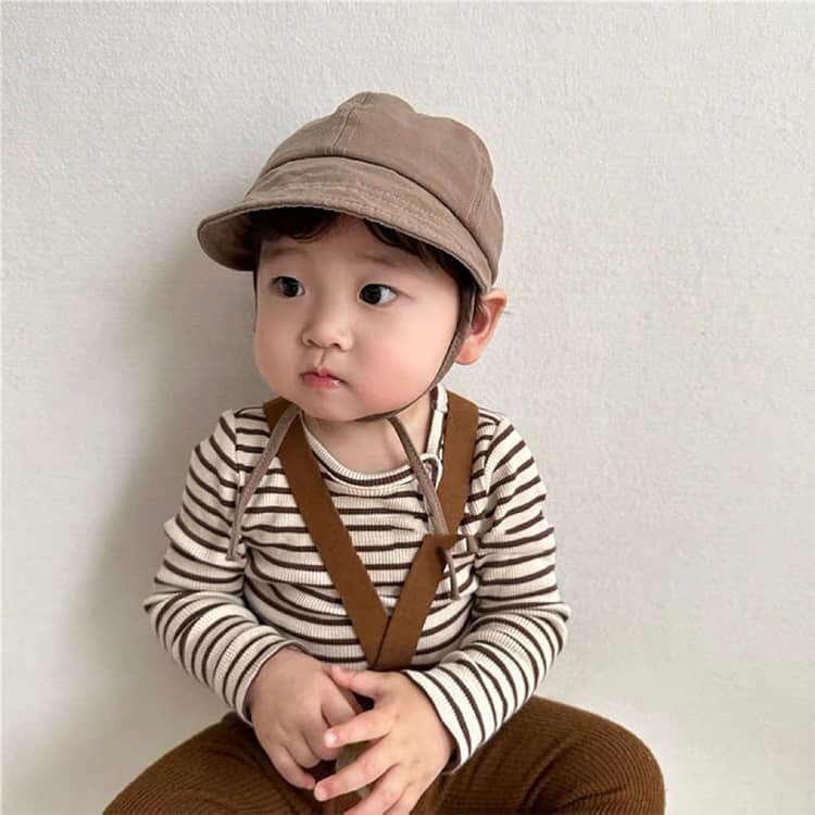 春夏 顎紐付き カジュアル ベビーキャップ ベビーキャップ 夏 赤ちゃん 日焼け対策...