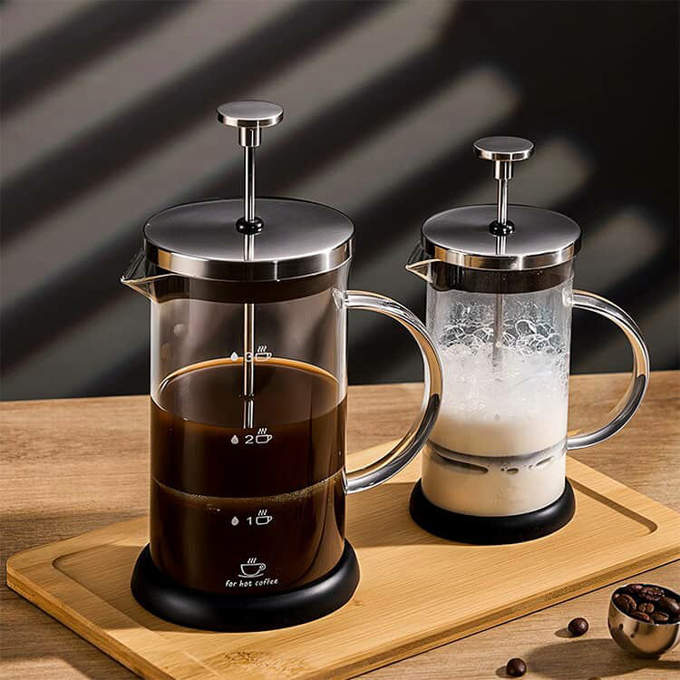 コーヒー フレンチプレス メーカー 350ml ティーポット ステンレス コーヒープレス...