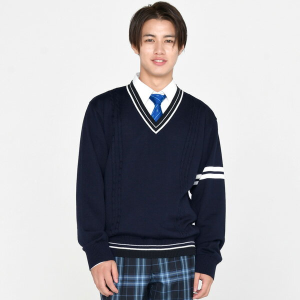 スクールネクタイ　制服ネクタイ ロイヤルブルー×サックス ミニユリクレストKURI-ORI【クリオリ】【日本製】男女兼用KRN62　 自分で結ぶレギュラータイトラッド 通学 式服 学生フォーマル 正装 入学式 卒業式 部活 チーム お揃いコーデ