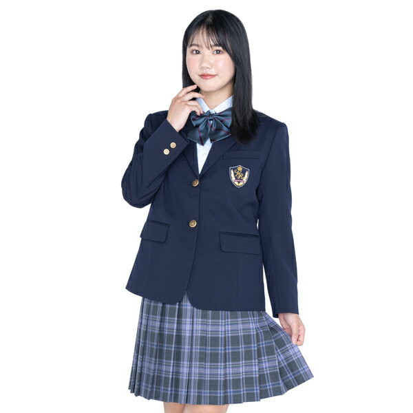 大きいサイズ　冬制服スカート【グレー×パープルリボン】ウエスト90・95・100 丈65cmまで ご希望の丈に裾上げ【日本製】チェックスカート プリーツスカート車ひだスカート スクールスカート 式服 自由制服 春秋冬スリーシーズンKURI-ORI【クリオリ】WKR392