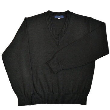 【日本製】男女兼用 ウール混セーターCK400X 黒無地プレーンなスクールセーター【無地セーター】【中高生の通学に!】★洗濯機OK! ★毛玉防止糸使用! ★静電気防止