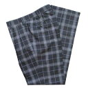 【35%OFF】夏制服スラックス【濃紺×グレーチェック】ウエスト64・70・76・79・85・91・95cm【日本製】ツータックスリム ウォッシャブル 夏制服ズ...