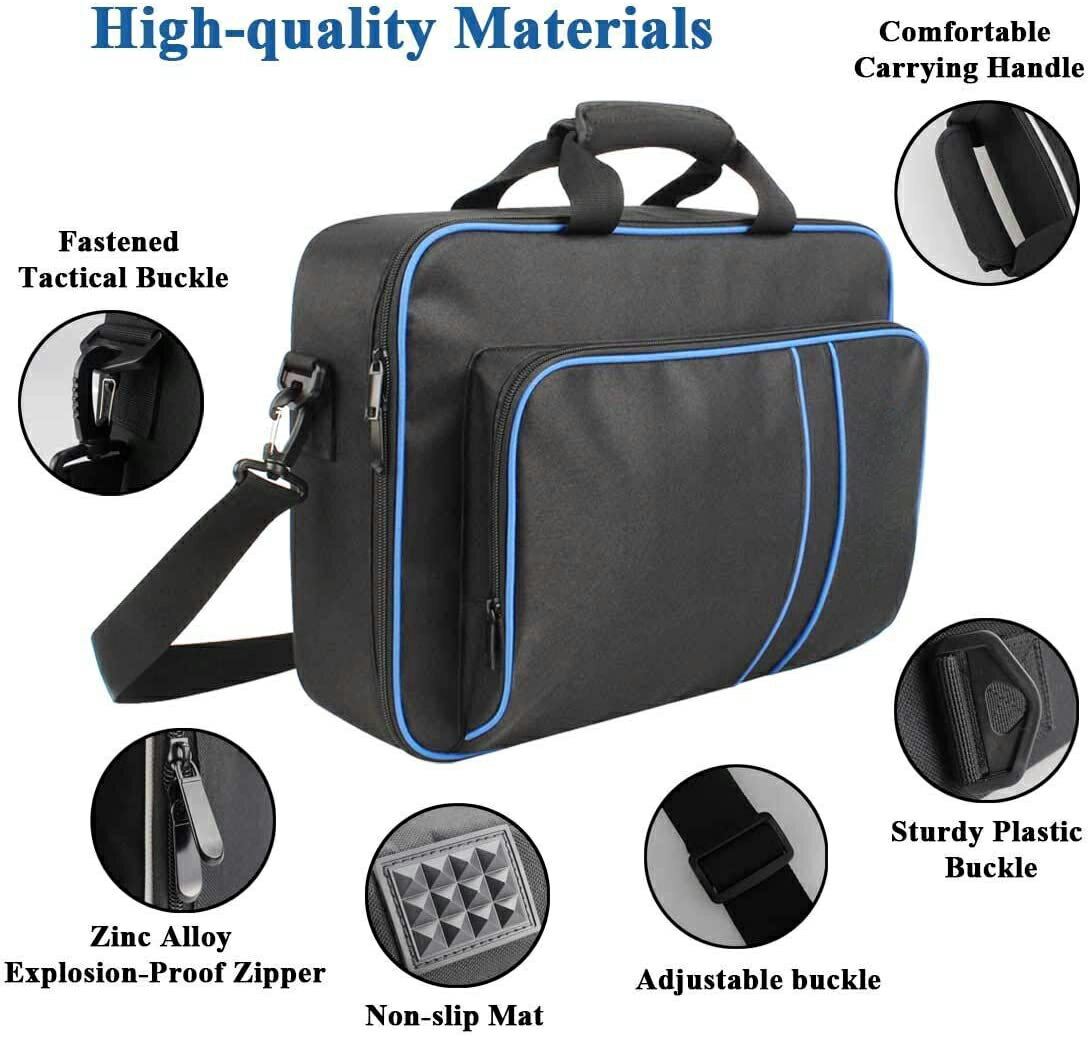 即納 PS5対応バッグ　PS5対応リュック　PlayStation5対応収納バック PS5対応収納バック Playstation5＆PS5 Digital Edition for DualsenseControllerと互換性があります　保護ケース キャリーバッグ 大容量PS5 ケース 肩掛け 小物収納可 持ち運び 防塵 防水 耐衝撃 保護用