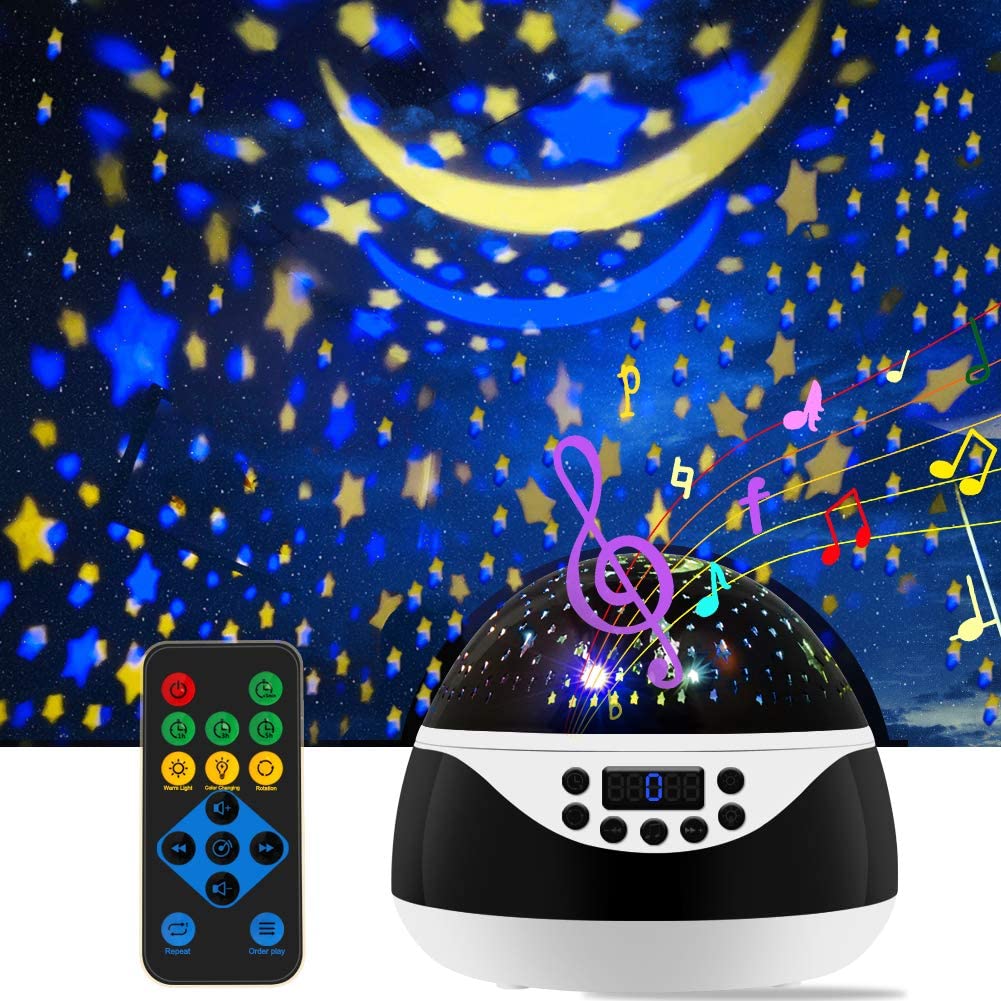 スタープロジェクターライト 誕生日プレゼント プラネタリウム 家庭用 本格的 星空ライト 360度回転 音楽再生 音量調整可 8種点灯モード リモコン・タイマー式 スピーカー内蔵 128MB TFカード附属 常夜灯 多色変更可能 USB&電池兼用 クリスマスプレゼント