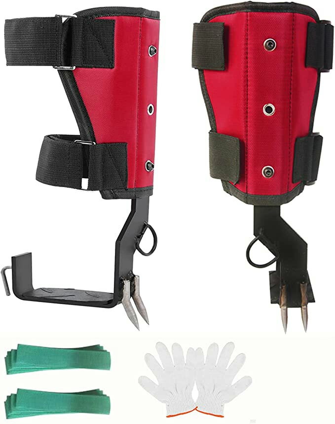 「動画あり」木登り器 アップグレード版 直立木登り道具 昇柱器 2つの爪 アップグレードされたワンピースステッチ ベルクロデザイン より柔軟な調整なストラップロ...