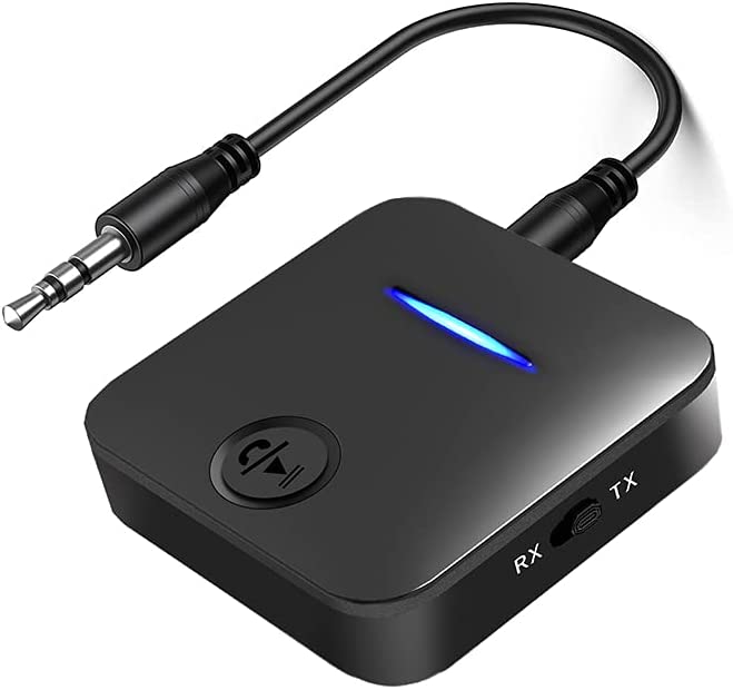 トランスミッター レシーバー 一台二役 Bluetooth 5.0 送信機 受信機 2台の機能を備え Bluetooth オーディオ トランスミッター 通話機能 ブルートゥース 送信機 3.5mmオーディオ 小型 充電しな…