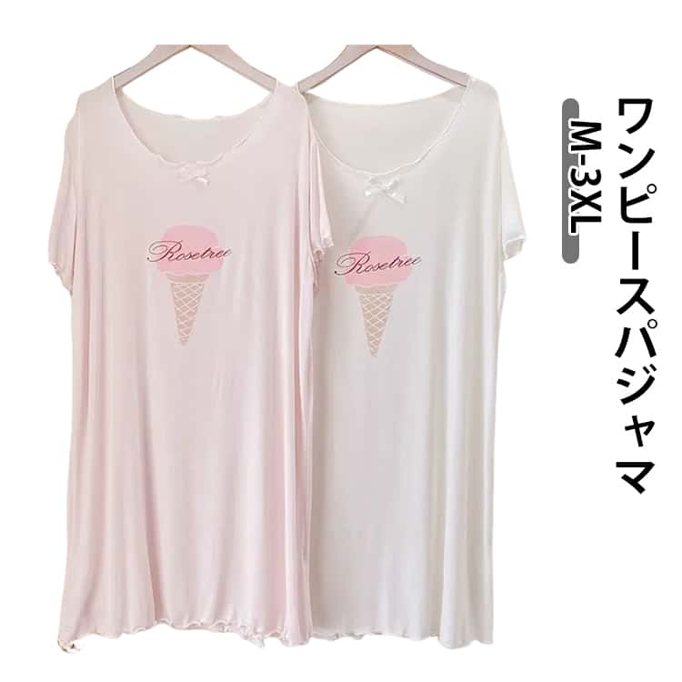 Rakuten - ネグリジェ ワンピース パジャマ ルームウェア ワンピース レディース 春 夏 秋 半袖 薄手 膝丈 ルームワンピース ネグリジェ 寝巻き ナイトウェア 部屋着 大人 可愛い 爽やか 涼しい 旅行 ホテル ゆったり 肌触り プレゼント 柔らかい 20代 30代 40代 50代