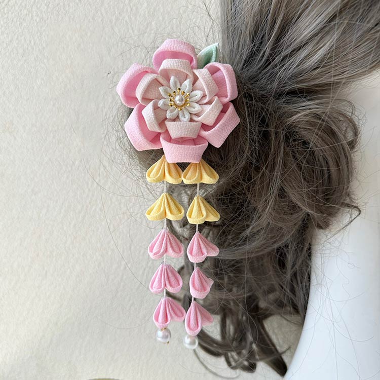 クリップ 髪飾り 三歳 7歳 つまみ細工 三歳 ヘアアクセサリー 七歳 和装 パッチン...