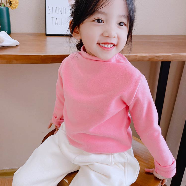 女の子 春 暖かい Tシャツ 男の子 トップス インナー 100 子供服 ハイネック 肌着 ベビー キッズ カットソー 長袖 ロンT タートルネック 長袖Tシャツ 保温 90 子供服 110 120 130 140cm シンプル 2