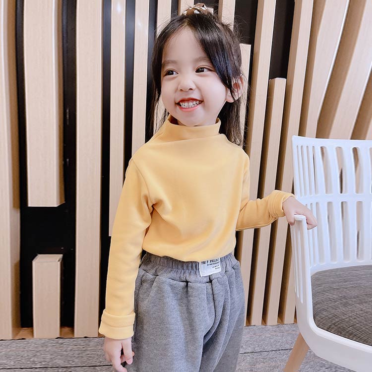 女の子 春 暖かい Tシャツ 男の子 トップス インナー 100 子供服 ハイネック 肌着 ベビー キッズ カットソー 長袖 ロンT タートルネック 長袖Tシャツ 保温 90 子供服 110 120 130 140cm シンプル 3