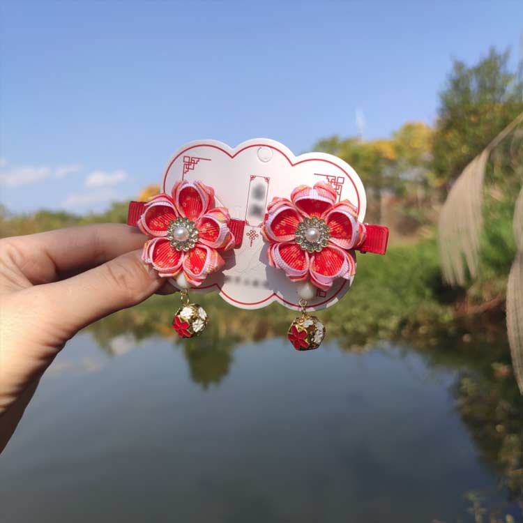 七五三 着物 髪飾り 花盛り かわいい 七歳 2個入り 3才 七五三 七五三 7才 三歳 髪...