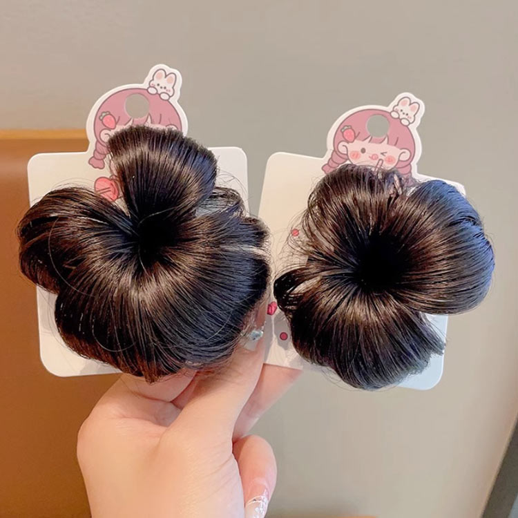 着物 シュシュウィッグ ガールズ ウィッグ 2個入 ヘアアクセサリー 撮影 髪型 七五...