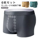 マッサージの磁気下着 6枚組 ボクサーパンツ メンズ ボクサー ショーツ 男性下着 アンダーウェア 下着 抗菌防臭 柔らかい 誕生日 春夏秋冬 磁気パンツ メンズ下着 機能性下着 メンズパンツ シニア 大きいサイズ 通気性 プレゼント