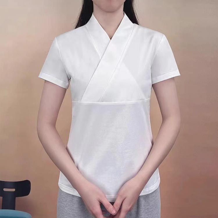 半襦袢 肌襦袢 レディース 襟付き Tシャツ 半 襦袢 さらし 白 半袖 半衿 半襟 夏 和装 肌着 うそつき おしゃれ 大人 女性 半衿付き半襦袢 着物スリップ インナー 速乾 快適 無地 送料無料 2