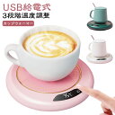 カップウォーマー 卓上 保温コースター 3段階温度調整 コーヒーウォーマー USB給電式 8時間で自動電源オフ 忘れ防止 加熱コースター マグカップウォーマー 保温器 コーヒー/牛乳/お茶加熱 カップ保温器 加熱プレート 可愛い