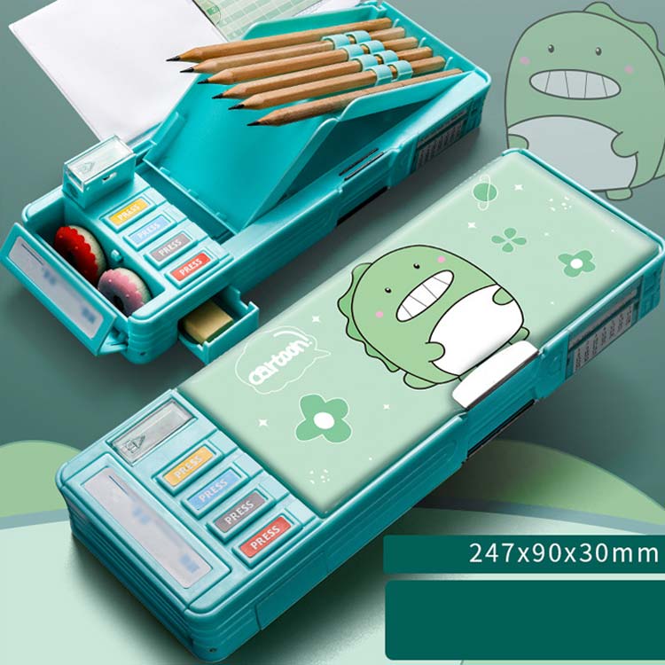 ペンケース 2タイプ選べる 両面 小学生 多機能 箱型 筆箱 片面 多機能筆箱 筆箱 ハ...