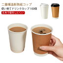 エコ容器 プラカップ 紙コップ 100個 紙カップ 16oz 保冷 オシャレ おしゃれ 12oz 100個 保温 容器 断熱 使い捨て 10oz 業務用 フード テイクアウト デザート 二重クラフト断熱 ラテ ラテアート ドリンクカフェ コーヒー 紙カップ 美容室 ネイル エステ サロン