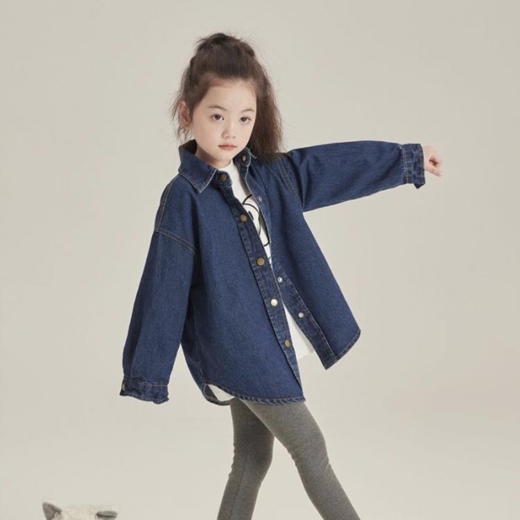 デニム シャツ ジャケット 女の子 男の子 子供服 キッズ ベビー 長袖 羽織り 綿 おしゃれ 春服 春物 デニムシャツジャケット 人気 上着 アウター トップス シャツ ジャケット 無地 デニム 子供 子供シャツ ジュニア 100/110/120/130/140/150/160
