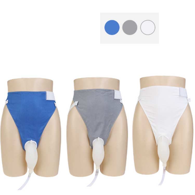 クリエスの尿排出バッグ 男性用 女性用 尿収集バッグ 装着尿器 1000ML 採尿バッグ 小便器 シリコーン尿コレクター 小便器 おしっこホルダー 失禁パンツ 再利用可能 調節可能 漏れ防止 高齢者用 寝たきり高齢者向け｜アングル3