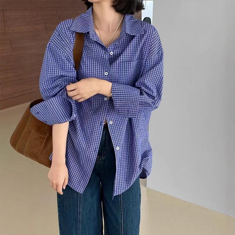 シャツ ブラウス ルーズシルエット 長袖 チェック ギンガムチェック 体型カバー レディース トップス シンプル 春 夏 秋 シャツ チェックシャツ チェック柄 母の日 プレゼント おしゃれ カジュアル オシャレ シャツ ゆったり