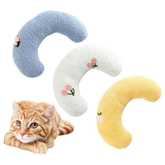 猫の枕 猫 おもちゃ 一人遊び みかづき けりけり ぬいぐるみ ひとり遊び あごのせ...