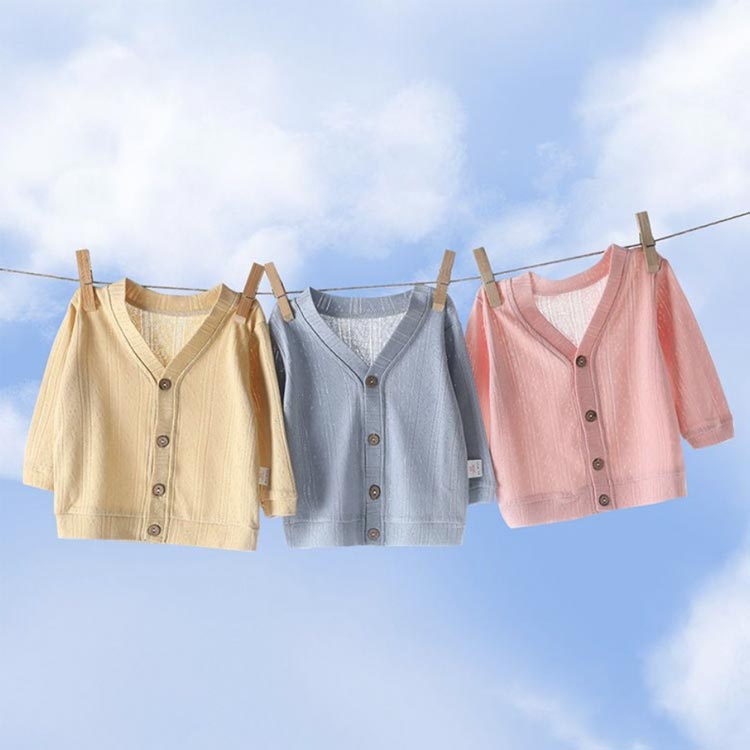 ベビー サマーカーディガン 綿 赤ちゃん ニットカーディガン ベビー服 キッズ UVカ...