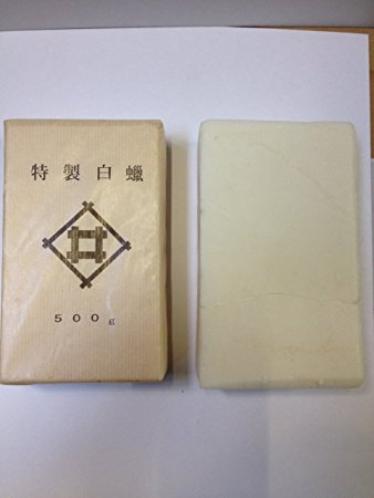 白蝋「晒し蝋」500g　VEGETABLEWAX　はくろう　びゃくろう　晒白蝋　さらしはくろう