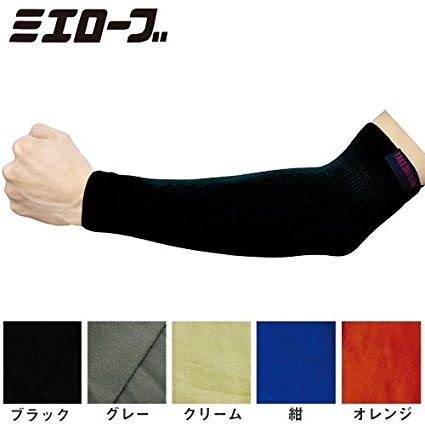 ミエローブ 三重化学/アームカバー 夏用/竹糸くんアームカバー ロング30cm 10双 カラー：赤