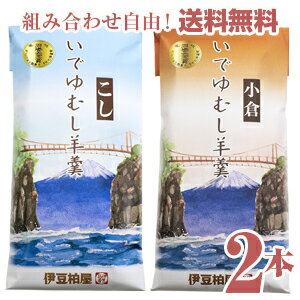 いでゆむし羊羹2本【メール便】竹皮に包んで蒸した甘さ控えめの栗蒸し羊羹詰め合わせ【伊豆柏屋 伊豆 お土産 特産 名産 ようかん 和スイーツ プチ ギフト 贈答】