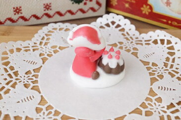 クリスマスケーキ用 オーナメント もぐもぐサンタ 製菓材料/製パン材料/お菓子材料/お菓子レシピ/お菓子/おかし/おやつ/パン/手作り/手づくりスイーツ/クリスマス/クリスマスケーキ/ラッピング/税抜10,000円以上送料無料