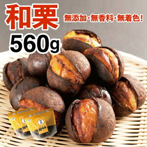 【和栗銀寄せ使用】焼いてお届けホクホク焼栗560g（280g×2袋）1袋あたり14~18個入り※季節や大きさにより変動あり ポリフェノール ビタミンB1 健康 笑い栗 防腐剤一切不使用 無添加 無香料 無着色 焼き栗 和栗 砂糖不使用 簡単調理 高尾山や忍野八海で好評の商品です。