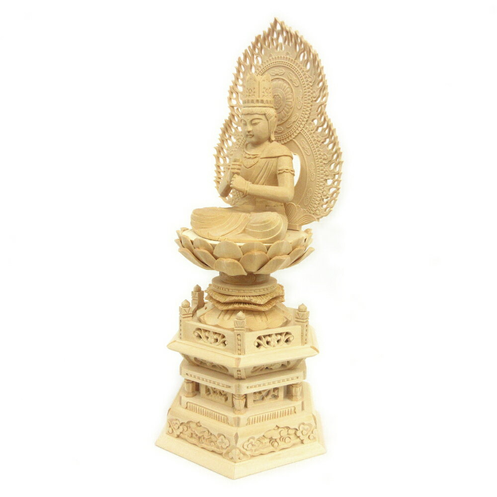 仏像 大日如来 座像 金剛界 智慧 3.0寸 火炎光背 六角台 桧木 真言宗 本尊 守り本尊 干支 十二支 真言宗仏像 大日如来像 ヒノキ 檜 桧 ひのき 木製仏像 木彫り仏像 仏具 仏壇仏具 木製仏像 木彫り仏像 木の置物 木のオブジェ 贈り物 日本のお土産 海外 3