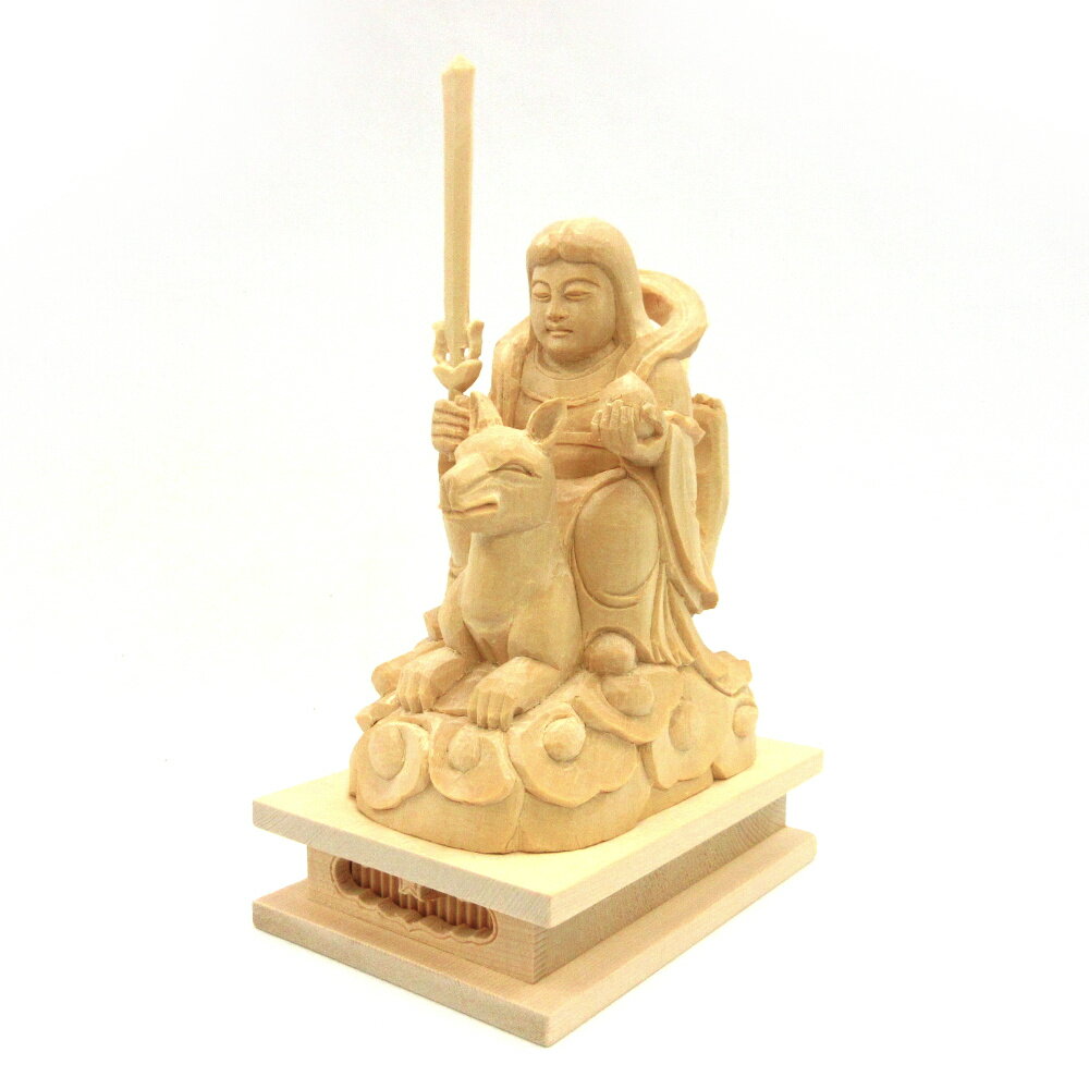 仏像 荼吉尼天 騎狐像 高さ17cm 桧木 荼枳尼天