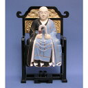 仏像 道元禅師 座像 総高30cm 桧木彩色