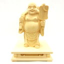 神像 七福神・布袋 総高約25cm 桧木